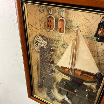 910 Vintage Nautical Shadow Box