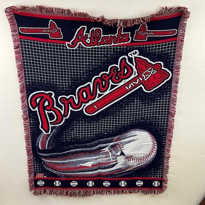 914 Pair Of Atlanta Braves Throw Blankets By The Northwest Company
