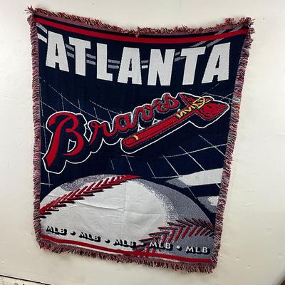 914 Pair Of Atlanta Braves Throw Blankets By The Northwest Company