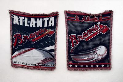 914 Pair Of Atlanta Braves Throw Blankets By The Northwest Company