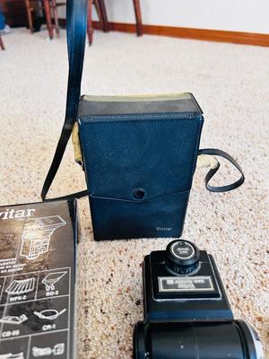VTG ACCURA DELUXE TRIPOD AND SEVERAL VIVTAR AND OTHER CAMERA EXTRAS
