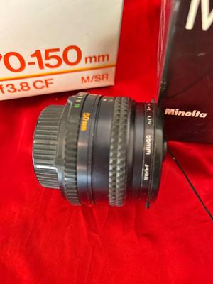 MINOLTA XG-7 35MM CAMERA & VIVITAR 70-150 MACRO FOCUSING ZOOM MC 70-150MM LENS THIS HAS ALL THE BELLS AND WHISTLES INCLUDING THE...