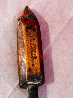 BLACKSMITH TOOLS., SLIDE HAMMER/PUNCH TYPE TOOL, MARKING TOOL, NIPPING PLIERS