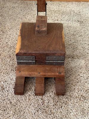 VINTAGE PRIMITIVE WOODEN TORTILLA PRESS