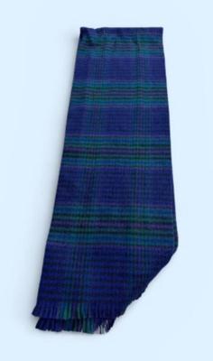 Acrylic and Wool Scarf, Blue Scarf and Black Ladies Hat