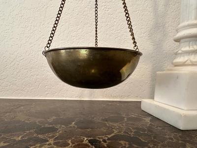 VINTAGE BRASS AND ALABASTER APOTHECARY SCALE “SCALES OF JUSTICE”