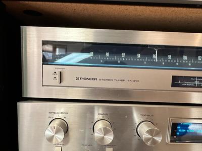 VINTAGE PIONEER COMPONENT HOME STEREO SYSTEM - BLUE LINE SERIES - WITH MATCHING AUDIO CABINET