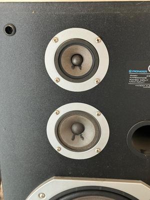 VINTAGE PIONEER COMPONENT HOME STEREO SYSTEM - BLUE LINE SERIES - WITH MATCHING AUDIO CABINET