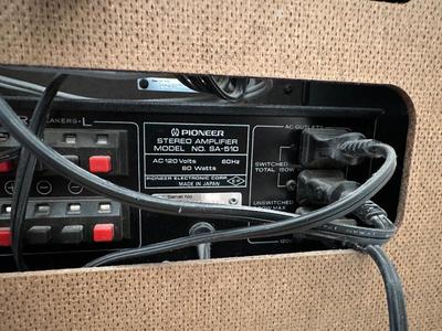 VINTAGE PIONEER COMPONENT HOME STEREO SYSTEM - BLUE LINE SERIES - WITH MATCHING AUDIO CABINET