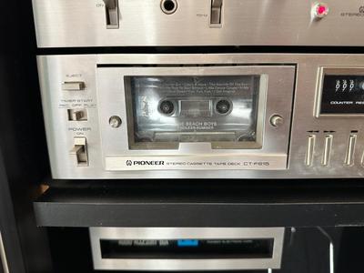 VINTAGE PIONEER COMPONENT HOME STEREO SYSTEM - BLUE LINE SERIES - WITH MATCHING AUDIO CABINET