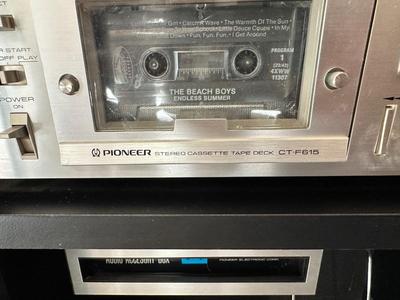 VINTAGE PIONEER COMPONENT HOME STEREO SYSTEM - BLUE LINE SERIES - WITH MATCHING AUDIO CABINET