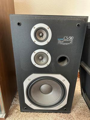 VINTAGE PIONEER COMPONENT HOME STEREO SYSTEM - BLUE LINE SERIES - WITH MATCHING AUDIO CABINET