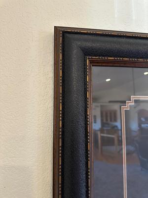 LARGE DAVE MERRICK “INDIGO” WOLF PICTURE WITH A BEAUTIFUL FRAME