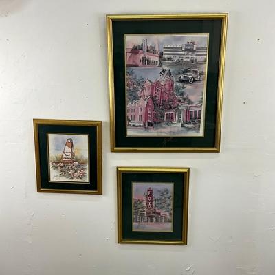 925 Set Of Three Signed Anni Moller Prints