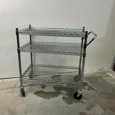 936 Three Tier Stainless Steel Rolling Cart/Commercial Utility Cart