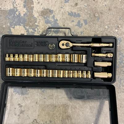 1025 Popular Mechanics 22K Gold Plated Socket Set