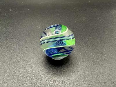 MULTICOLORED LATTICINIO SWIRL CORE MARBLE