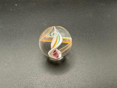 RAINBOW RIBBON CORE MARBLE WITH SWIRLS