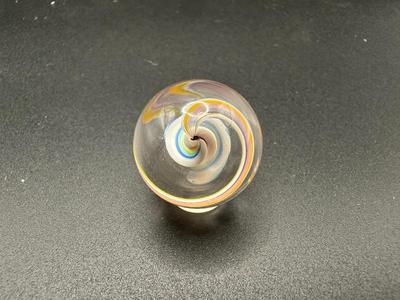 RAINBOW RIBBON CORE MARBLE WITH SWIRLS
