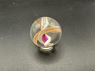 RAINBOW RIBBON CORE MARBLE WITH SWIRLS