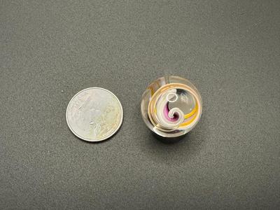 RAINBOW RIBBON CORE MARBLE WITH SWIRLS