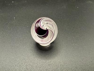 PURPLE AND WHITE HELTER SKELTER PATTERN MARBLE