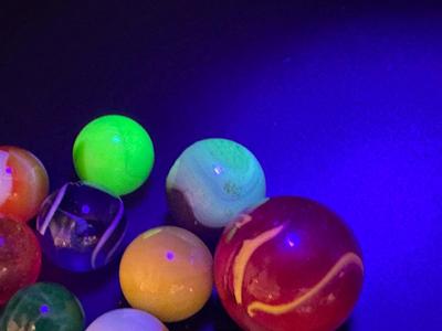 10 - URANIUM/VASELINE GLASS MARBLES