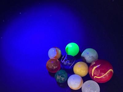 10 - URANIUM/VASELINE GLASS MARBLES