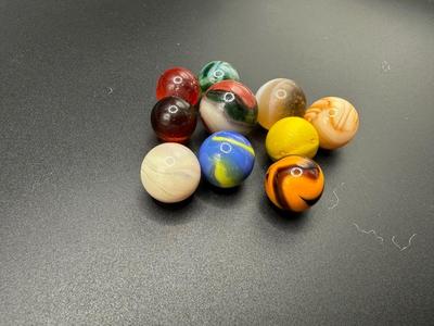 10 - URANIUM/VASELINE GLASS MARBLES