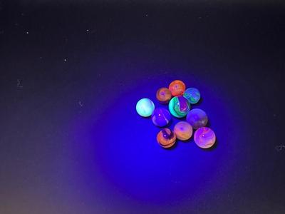 10 - URANIUM/VASELINE GLASS MARBLES