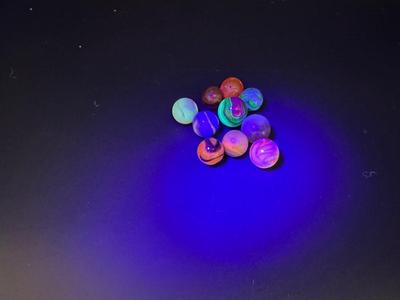 10 - URANIUM/VASELINE GLASS MARBLES