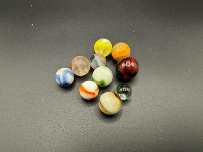 10 - URANIUM/VASELINE GLASS MARBLES