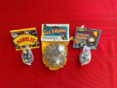 3 UNOPENED BAG OF MARBLES