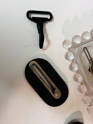 VINTAGE LIGHTERS, ASHTRAY, WHISTLE, TIE CLIP AND OTHER SMALL ITEMS