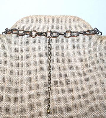Large Snakeskin Style SOFT Flexible Links NECKLACE in Brass-Tone and Lobster Clasp 24" L
