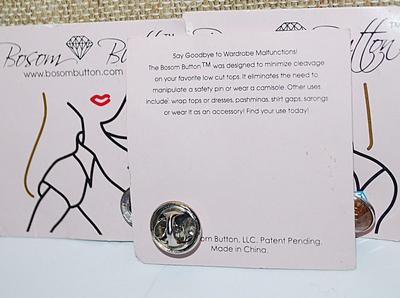 Collection of 3 "BOSOM BUTTONS in Various Stone Colors