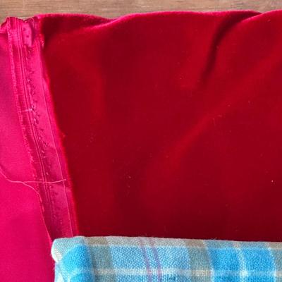 Big Box of Fabrics, Variety of Types- Wool, Cotton, Velveteen+