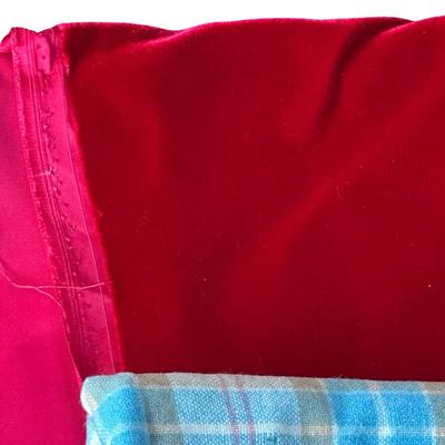 Big Box of Fabrics, Variety of Types- Wool, Cotton, Velveteen+