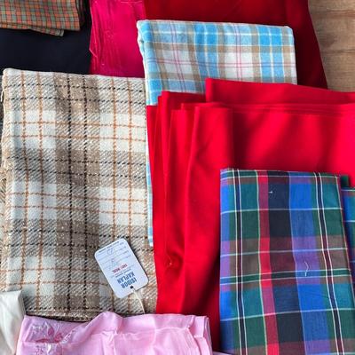 Big Box of Fabrics, Variety of Types- Wool, Cotton, Velveteen+