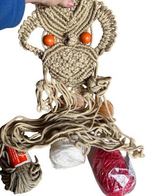 Big Bag of Mostly Unopened Macrame Craft Cord & 2 Pieces