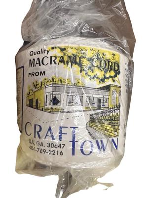 Big Bag of Mostly Unopened Macrame Craft Cord & 2 Pieces