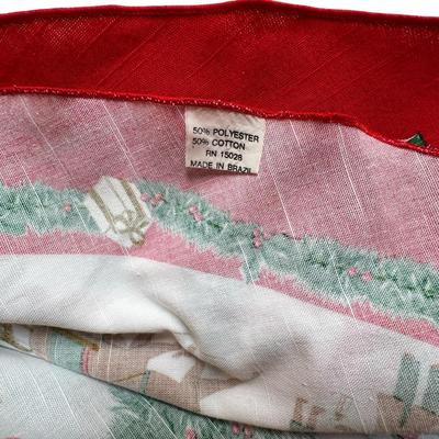 Christmas Holiday Round Tablecloth