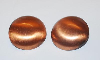 Copper Colored Circle EARRINGS with Snap-On Clasps