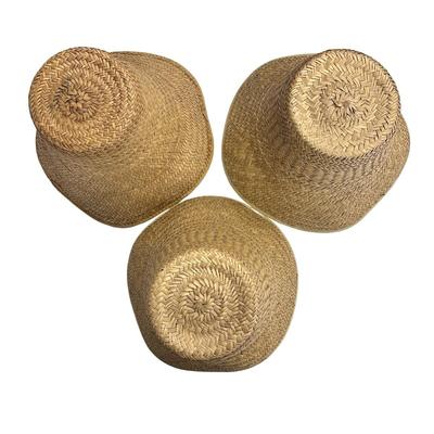 3 Vintage Woven Planter Containers/Holders, Lined