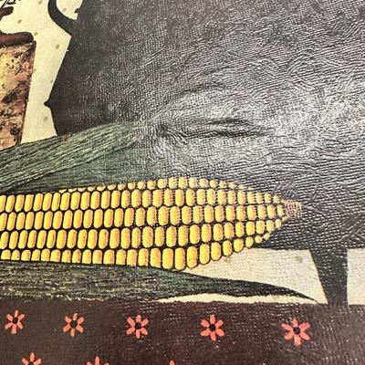 Framed Country Still Life Folk Art Style