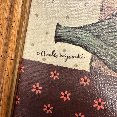 Framed Country Still Life Folk Art Style