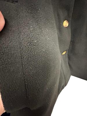 2 Women's Winter Coats/Jackets: Forecaster Royal Blue Long Peacoat Style and Black Fleece