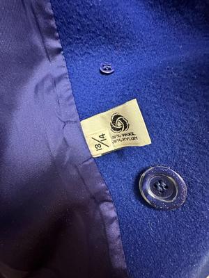 2 Women's Winter Coats/Jackets: Forecaster Royal Blue Long Peacoat Style and Black Fleece