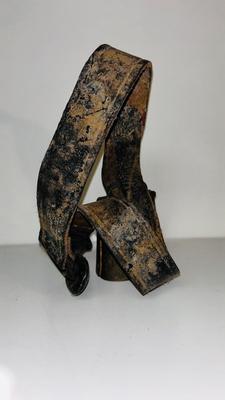 ANTIQUE JERSEY BELL ON LEATHER STRAP