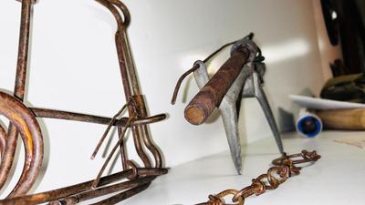 ANTIQUE GETSUM COMPANY GOPHER TRAP AND ANOTHER ANIMAL TRAP